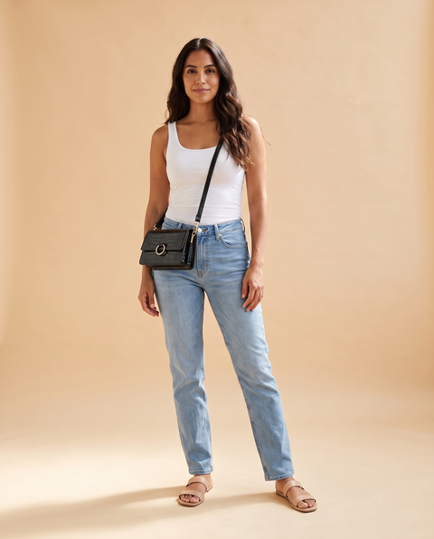Cartera Laguna – Bandolera símil croco