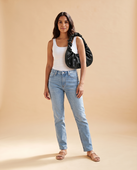 Bolso Luna – Media luna fruncido