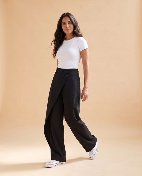 Pantalón Marea – Ancho con panel cruzado